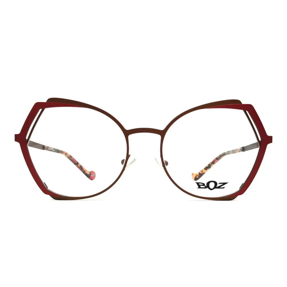 BOZ by J.F. Rey Eyeglasses Frames ORKA 9230 Matte Brown Burgundy Red 54-18-140